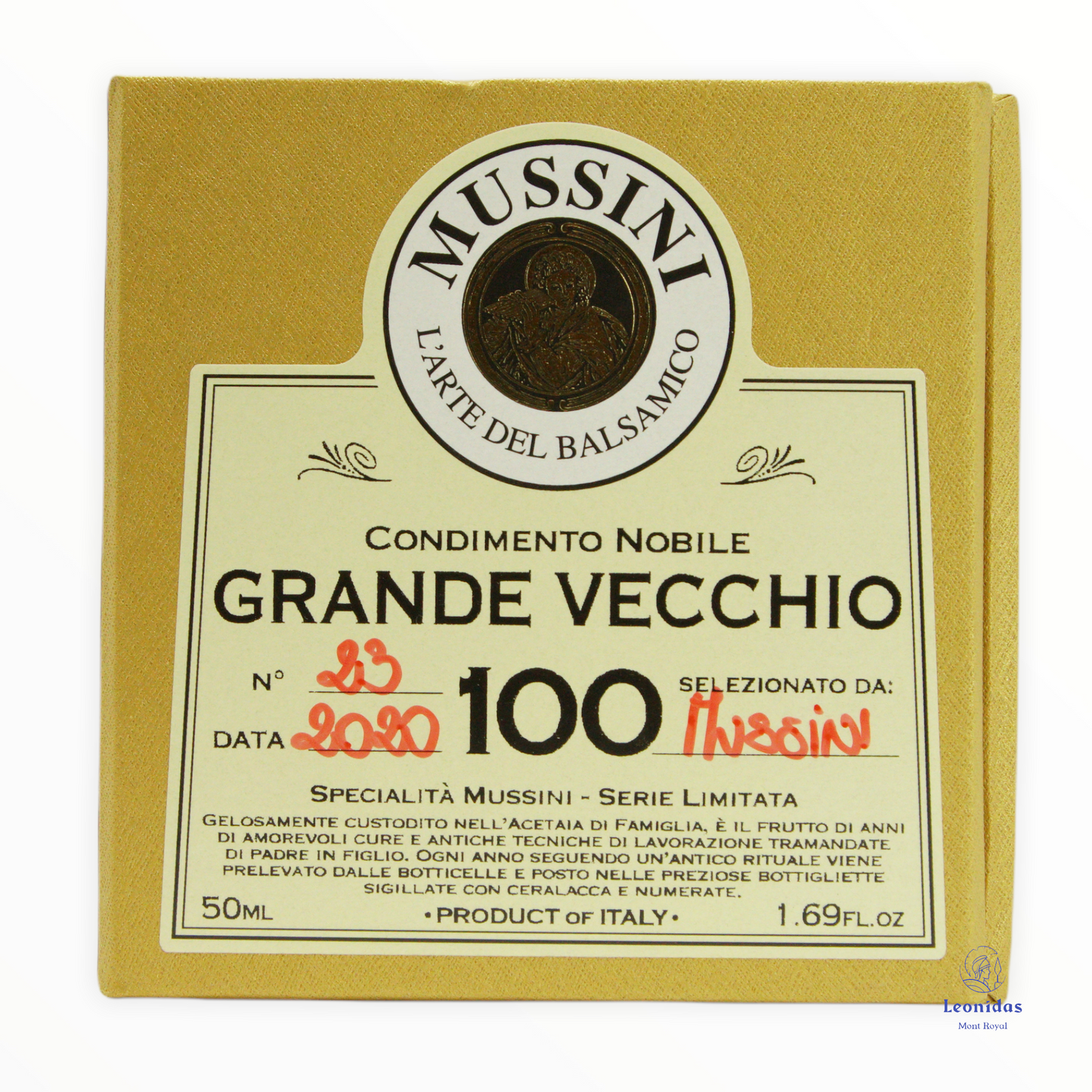 Vinaigre Balsamique Mussini 100 ans d'âge GRANDE VECCHIO