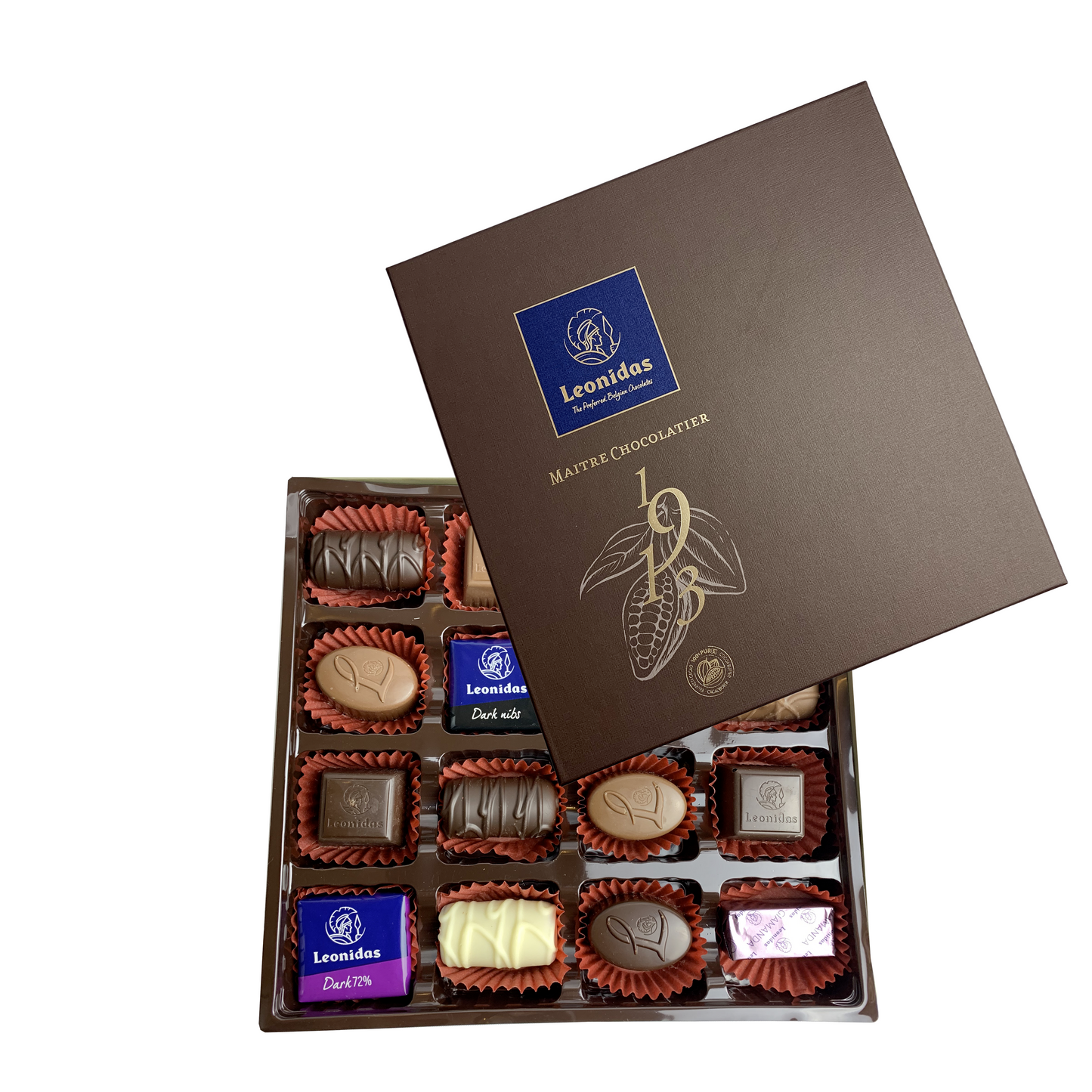 Chocolate Box Assortment of 18 Leonidas chocolates -Leonidas Gift Boxes-