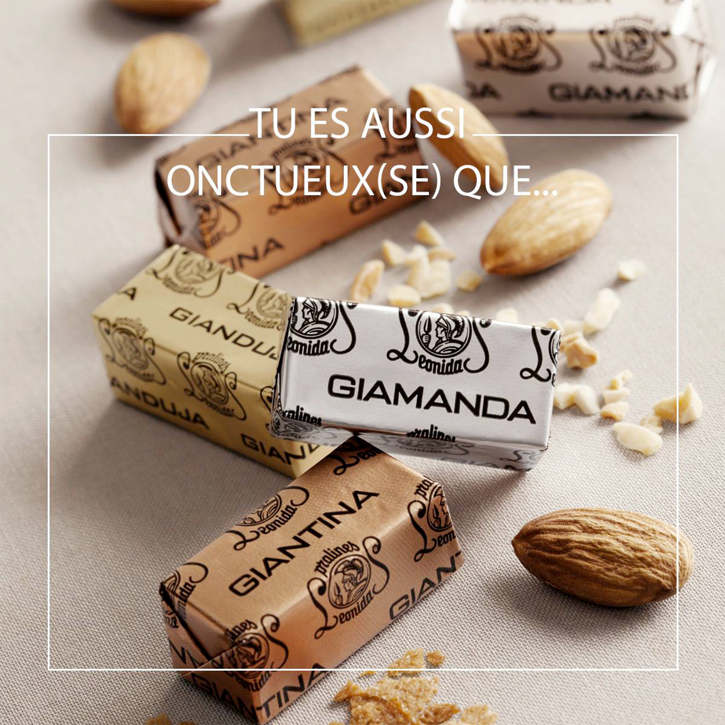 Leonidas - Boîte Gia chocolats belges : Gianduja, Giantina, Giamanda